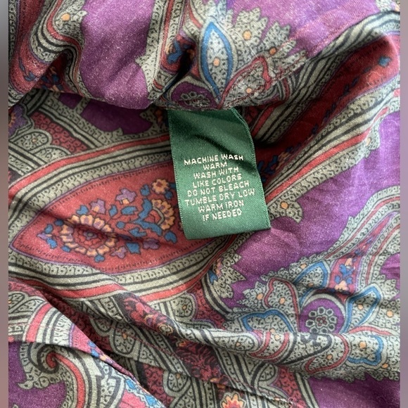 Vintage 90s Lauren by Ralph Lauren exploded paisley shirt - Picture 4 of 4